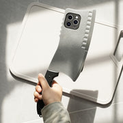For iPhone 6 Simulated Kitchen Knife TPU + PC Phone Case(Silver)