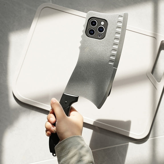 For iPhone 6 Simulated Kitchen Knife TPU + PC Phone Case(Silver)