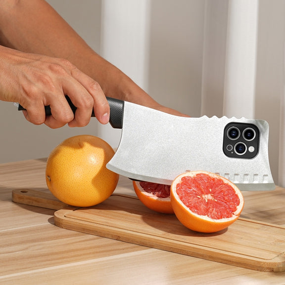 For iPhone 6 Simulated Kitchen Knife TPU + PC Phone Case(Silver)
