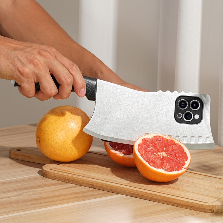 For iPhone 6 Simulated Kitchen Knife TPU + PC Phone Case(Silver)