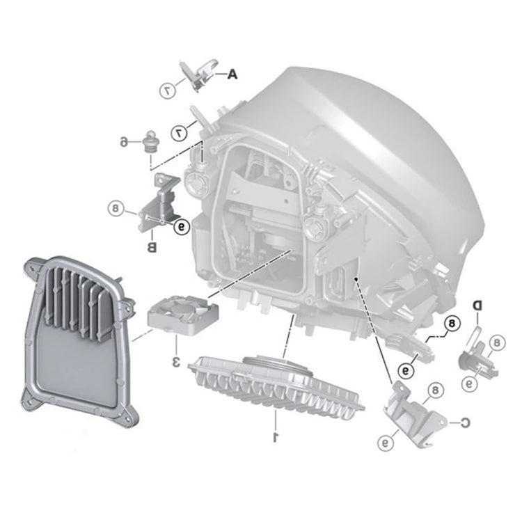For BMW Mini Cooper F55 / F56 2013-2022 Car Right LED Turn Signal Light Ballast Control Module 90119883(Silver) - Lamp Controller by PMC TechLife | Online Shopping South Africa | PMC TechLife | Buy Now Pay Later Mobicred