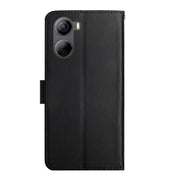 For ZTE Libero 5G IV HT02 Genuine Leather Fingerprint-proof Flip Phone Case(Black)