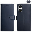 For ZTE Anshin Family A303ZT HT02 Genuine Leather Fingerprint-proof Flip Phone Case(Blue) - ZTE Cases by PMC TechLife | Online Shopping South Africa | PMC TechLife | Buy Now Pay Later Mobicred