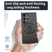 For Samsung Galaxy S24 Ultra 5G Armor MagSafe Ring Holder Phone Case(Black)