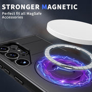For Samsung Galaxy S24 Ultra 5G Armor MagSafe Ring Holder Phone Case(Black)