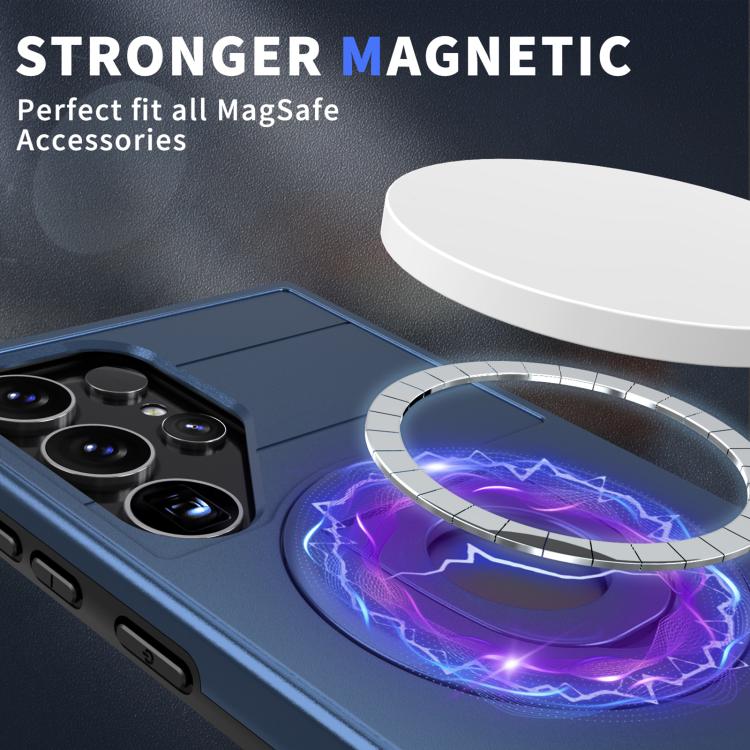 For Samsung Galaxy S24 Ultra 5G Armor MagSafe Ring Holder Phone Case(Blue) - free shipping - PMC TechLife - Order now!