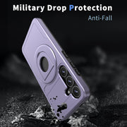 For Samsung Galaxy S24 5G Armor MagSafe Ring Holder Phone Case(Puple)
