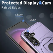 For Samsung Galaxy S24 5G Armor MagSafe Ring Holder Phone Case(Puple)