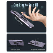 For Samsung Galaxy S24 5G Armor MagSafe Ring Holder Phone Case(Puple)