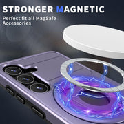 For Samsung Galaxy S24 5G Armor MagSafe Ring Holder Phone Case(Puple)