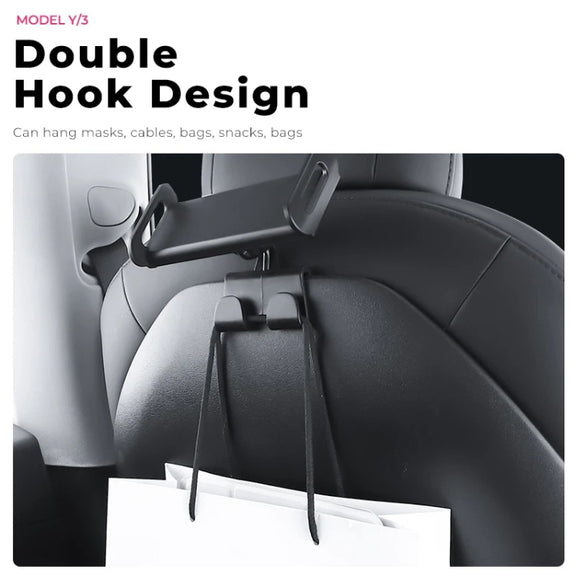 For Tesla Model 3 / Y Car Co-pilot Glove Box Hook Phone Tablet Holder, Style:Hook Base + Phone Bracket
