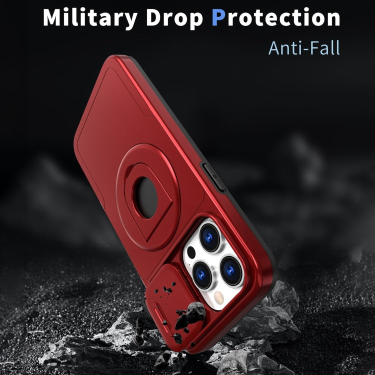 For iPhone 13 Pro Max Camshield MagSafe Ring Holder Armor Phone Case(Red) - free shipping - PMC TechLife - Order now!