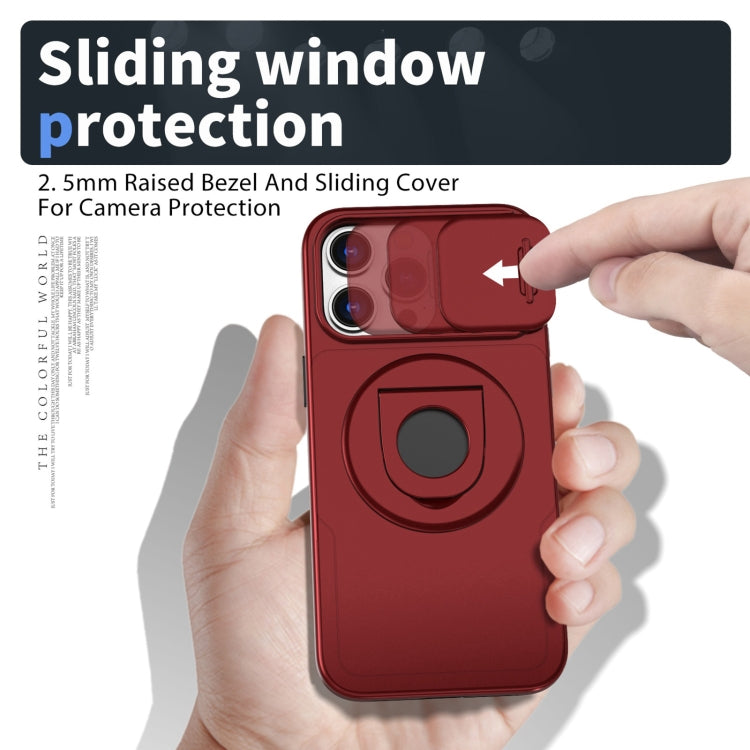 For iPhone 13 Pro Max Camshield MagSafe Ring Holder Armor Phone Case(Red) - free shipping - PMC TechLife - Order now!