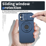 For iPhone 11 Camshield MagSafe Ring Holder Armor Phone Case(Blue)