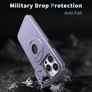 For iPhone 11 Pro Camshield MagSafe Ring Holder Armor Phone Case(Purple)
