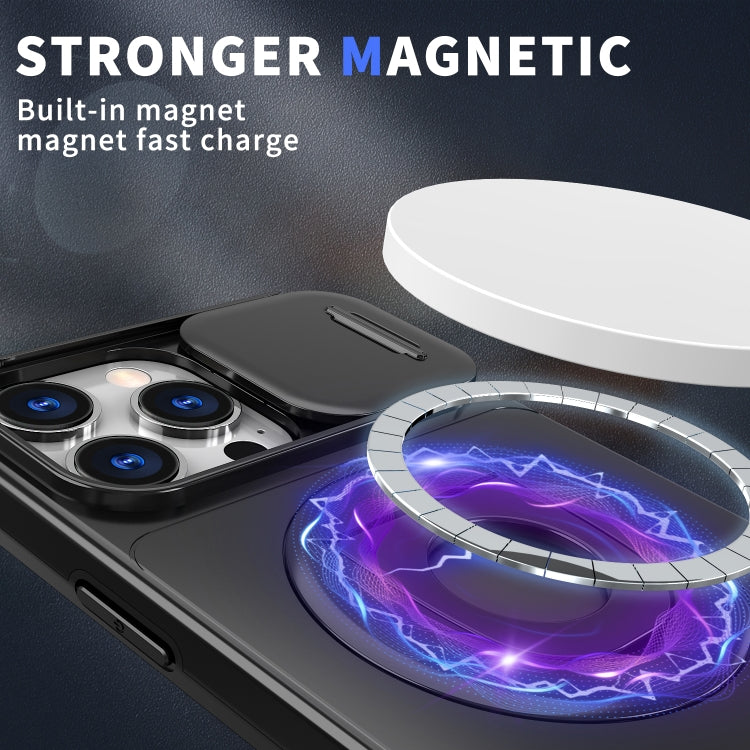 For iPhone 16 Pro Max Camshield MagSafe Ring Holder Armor Phone Case(Black) - iPhone 16 Pro Max Cases by PMC TechLife | Online Shopping South Africa | PMC TechLife | Buy Now Pay Later Mobicred