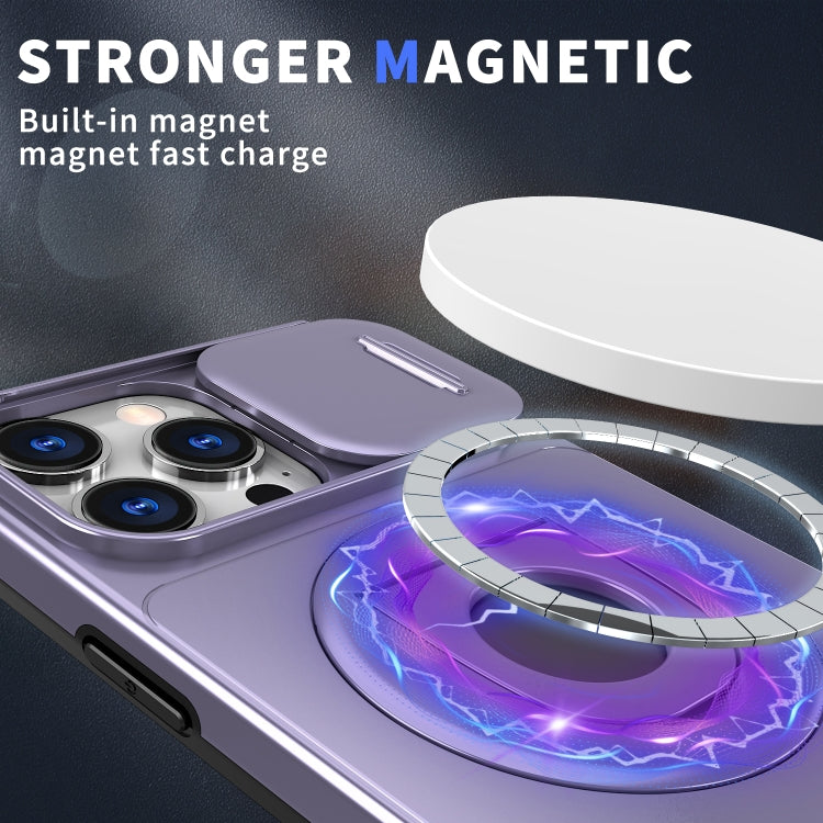 For iPhone 16 Pro Camshield MagSafe Ring Holder Armor Phone Case(Purple) - free shipping - PMC TechLife - Order now!