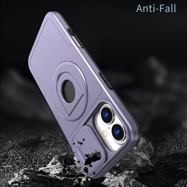 For iPhone 16 Plus Camshield MagSafe Ring Holder Armor Phone Case(Purple) - free shipping - PMC TechLife - Order now!