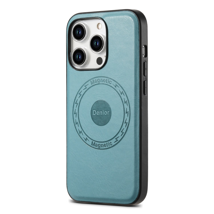 For iPhone 12 Pro Max Denior Cowhide Texture Leather MagSafe Phone Case(Blue) - free shipping - PMC TechLife - Order now!