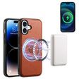 For iPhone 16 Plus Denior Cowhide Texture Leather MagSafe Phone Case(Brown) - free shipping - PMC TechLife - Order now!