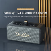Oneder D3 Retro Leather Casing 30W Dual Units Wireless Bluetooth Speaker(White)