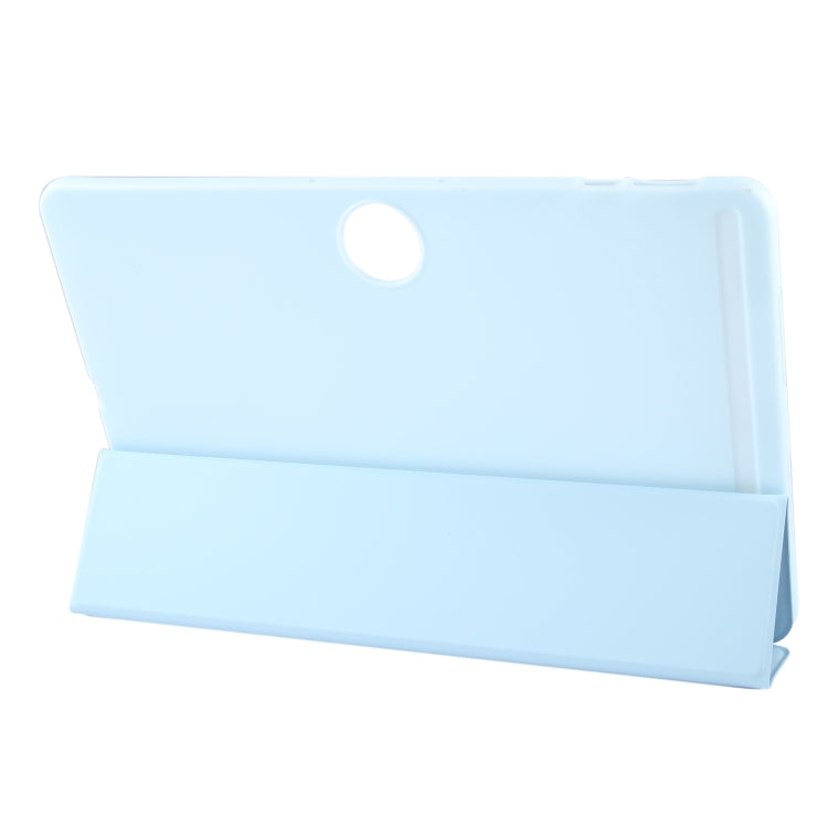 For Honor Pad 9 Tri-fold Silicone Leather Tablet Case(Ice Blue)