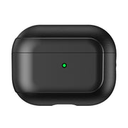 For AirPods Pro 2 Electroplated Leather Texture Wireless Earphones Protective Case(Black)