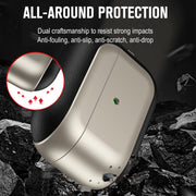 For AirPods 3 Electroplated Leather Texture Wireless Earphones Protective Case(Black)
