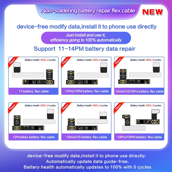 For iPhone 15 / 15 Plus I2C External Battery Repair Cable