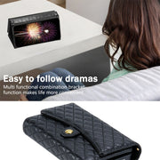 For Samsung Galaxy S24+ 5G Zipper Multi-Card Wallet Rhombic Leather Phone Case(Black)