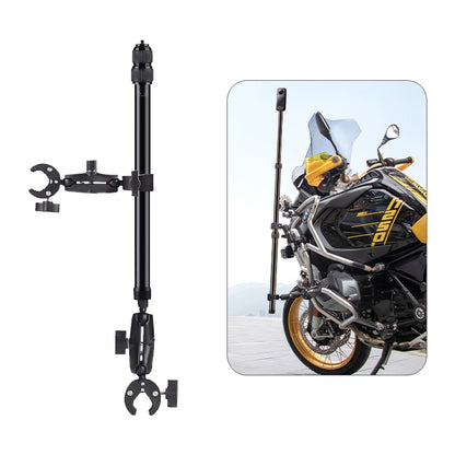 Dual-heads Crab & Single Heads Motorcycle Clamps Handlebar Fixed Mount 3-stage Telescopic Selfie Stick - free shipping - PMC Jewellery - Order now!