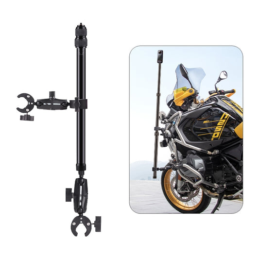 Dual-heads Crab & Single Heads Motorcycle Clamps Handlebar Fixed Mount 3-stage Telescopic Selfie Stick - free shipping - PMC Jewellery - Order now!