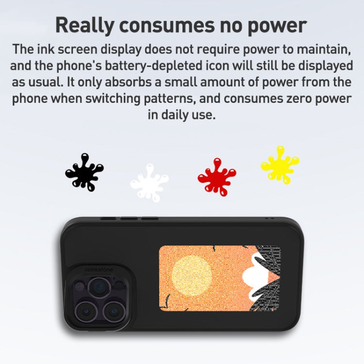 For iPhone 14 Pro Max NFC Four-Color E-ink Screen DIY Phone Case(Black) - iPhone 14 Pro Max Cases by PMC TechLife | Online Shopping South Africa | PMC TechLife | Buy Now Pay Later Mobicred