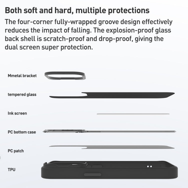 For iPhone 14 Pro Max NFC Four-Color E-ink Screen DIY Phone Case(Black) - iPhone 14 Pro Max Cases by PMC TechLife | Online Shopping South Africa | PMC TechLife | Buy Now Pay Later Mobicred