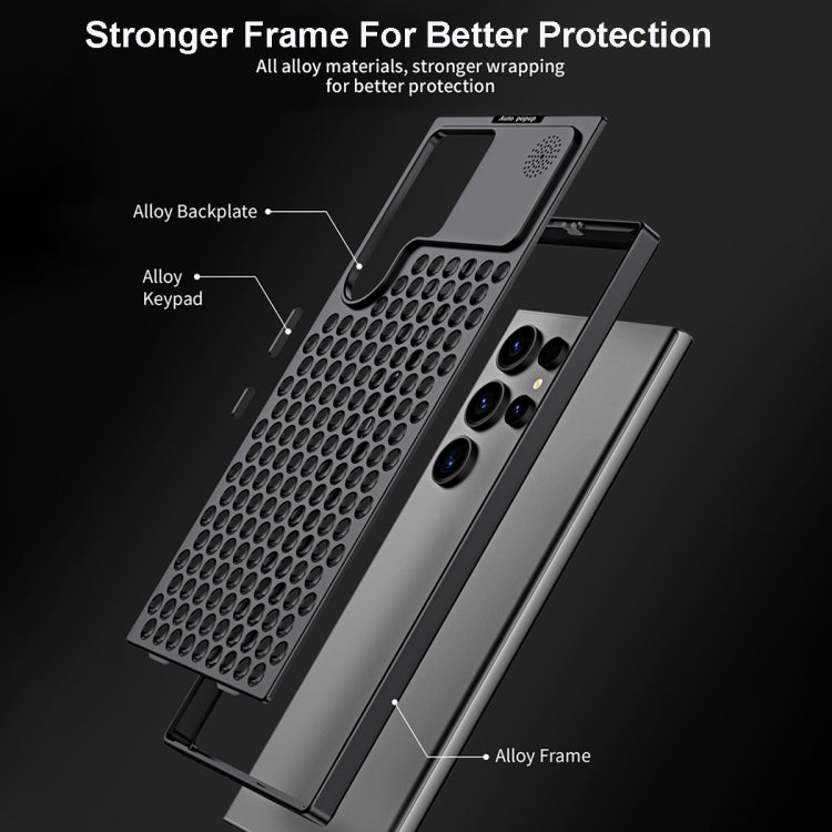 For Samsung Galaxy S24 5G R-JUST RJ58 Aromatherapy Metal Cooling Phone Case(Silver) - free shipping - PMC Jewellery - Order now!