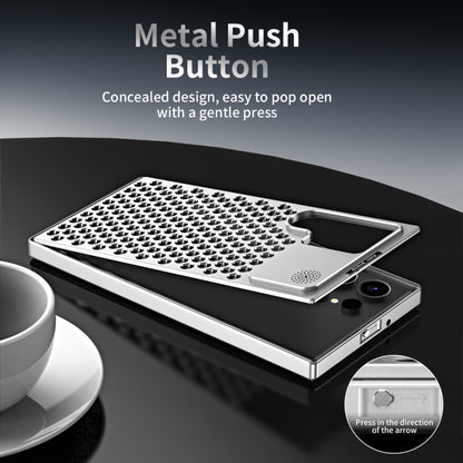 For Samsung Galaxy S24 5G R-JUST RJ58 Aromatherapy Metal Cooling Phone Case(Silver) - free shipping - PMC Jewellery - Order now!