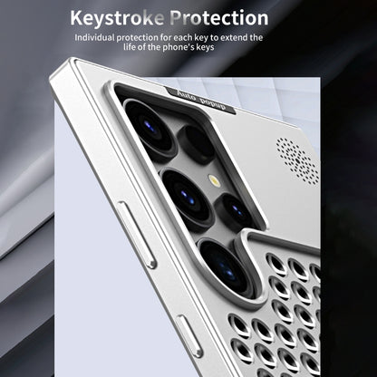 For Samsung Galaxy S24 5G R-JUST RJ58 Aromatherapy Metal Cooling Phone Case(Silver) - free shipping - PMC Jewellery - Order now!