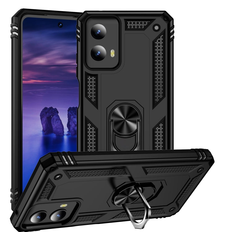 For Motorola Moto G Play 5G 2024 Shockproof TPU + PC Phone Case with Holder(Black) - Motorola Cases by PMC Jewellery | Online Shopping South Africa | PMC Jewellery | Buy Now Pay Later Mobicred