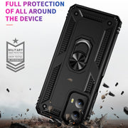 For Motorola Moto G Play 5G 2024 Shockproof TPU + PC Phone Case with Holder(Black)