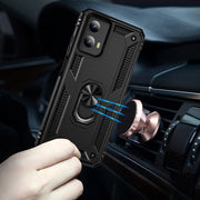 For Motorola Moto G Play 5G 2024 Shockproof TPU + PC Phone Case with Holder(Black)