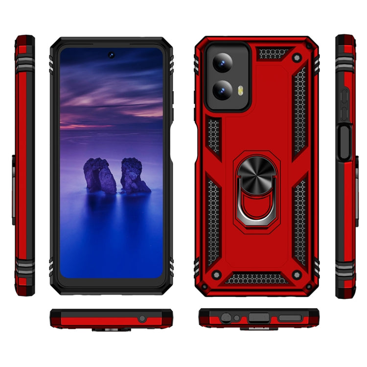 For Motorola Moto G Play 5G 2024 Shockproof TPU + PC Phone Case with Holder(Red) - Motorola Cases by PMC Jewellery | Online Shopping South Africa | PMC Jewellery | Buy Now Pay Later Mobicred