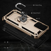 For Motorola Moto G Play 5G 2024 Shockproof TPU + PC Phone Case with Holder(Gold)