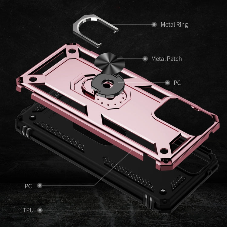 For Motorola Moto G Play 5G 2024 Shockproof TPU + PC Phone Case with Holder(Rose Gold) - free shipping - PMC Jewellery - Order now!