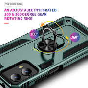 For Motorola Moto G Play 5G 2024 Shockproof TPU + PC Phone Case with Holder(Dark Green)