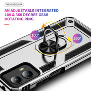 For Motorola Moto G Play 5G 2024 Shockproof TPU + PC Phone Case with Holder(Silver)