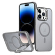 For iPhone 14 Pro Max Metal Invisible Camera Holder MagSafe Magnetic Phone Case(Grey) - iPhone 14 Pro Max Cases by PMC TechLife | Online Shopping South Africa | PMC TechLife