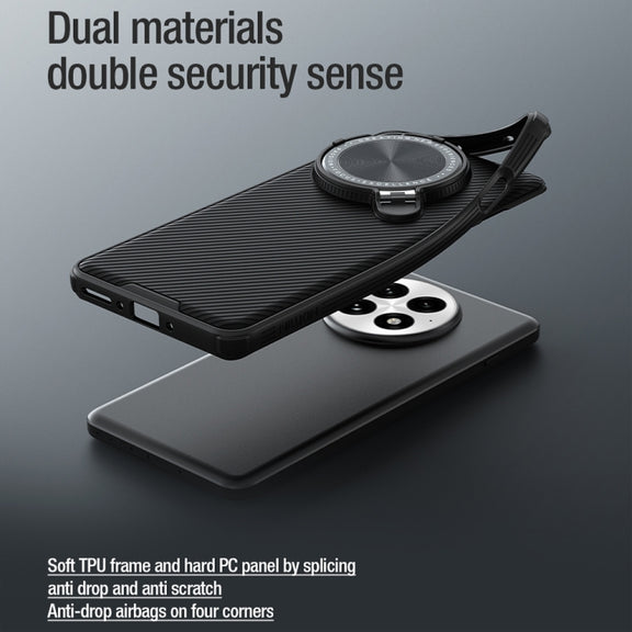 For OnePlus 13 NILLKIN CamShield Prop MagSafe Magnetic PC Phone Case(Black)