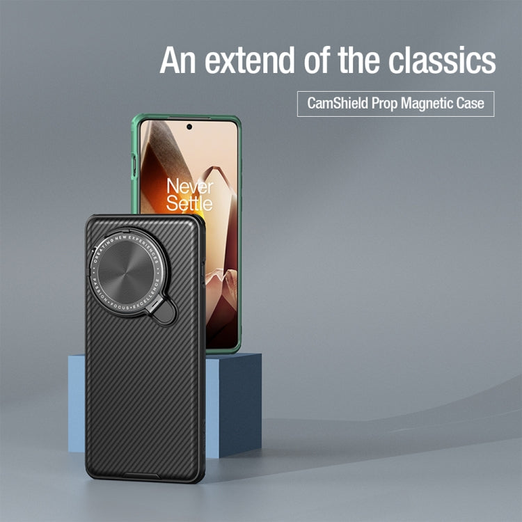 For OnePlus 13 NILLKIN CamShield Prop MagSafe Magnetic PC Phone Case(Green)