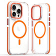 For iPhone 15 Pro Max Dual-Color Clear Acrylic Hybrid TPU MagSafe Phone Case(Orange) - iPhone 15 Pro Max Cases by PMC TechLife | Online Shopping South Africa | PMC TechLife