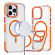 For iPhone 16 Pro Max Dual-Color Clear Acrylic Hybrid TPU MagSafe Phone Case(Orange) - iPhone 16 Pro Max Cases by PMC TechLife | Online Shopping South Africa | PMC TechLife | Buy Now Pay Later Mobicred